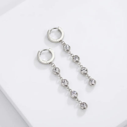 Cercei Crystal Drop Silver