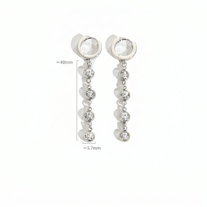 Cercei Crystal Drop Silver