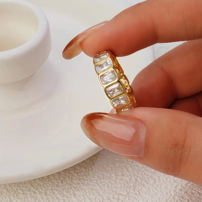 Inel Crystal Ice Golden