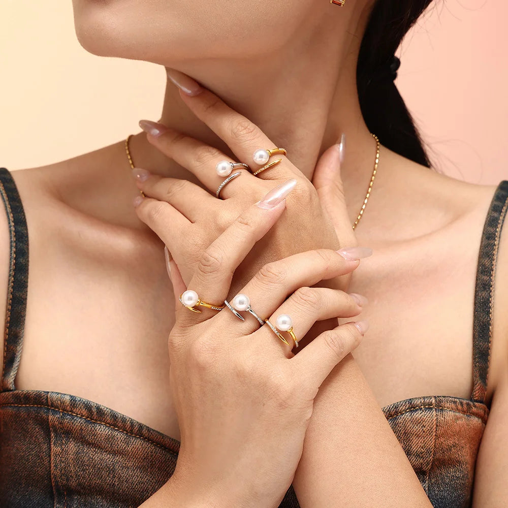 Inel Golden Pearl