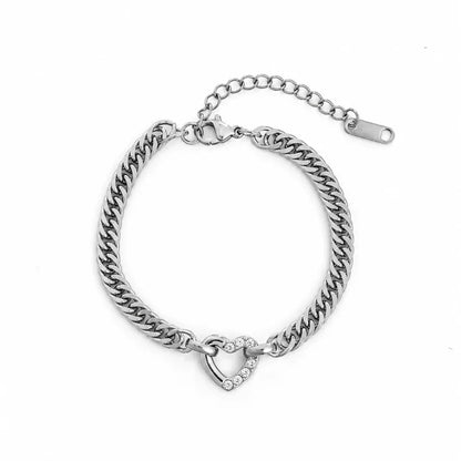 Bratara Crystal Heart Silver
