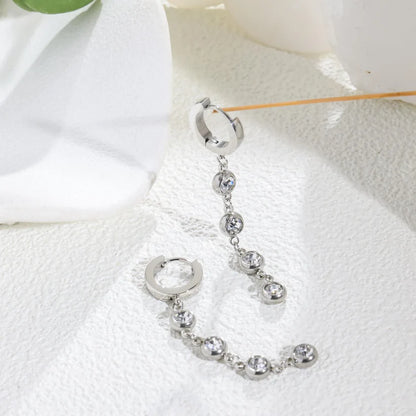 Cercei Crystal Drop Silver