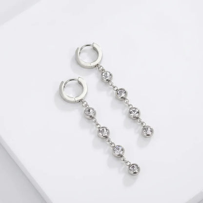 Cercei Crystal Drop Silver