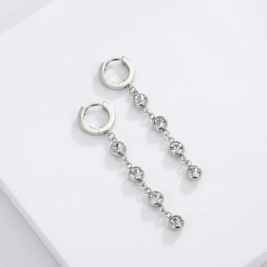Cercei Crystal Drop Silver