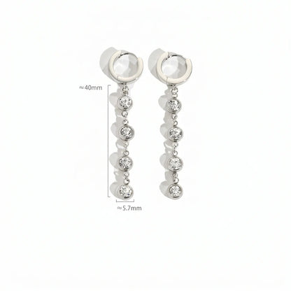 Cercei Crystal Drop Silver