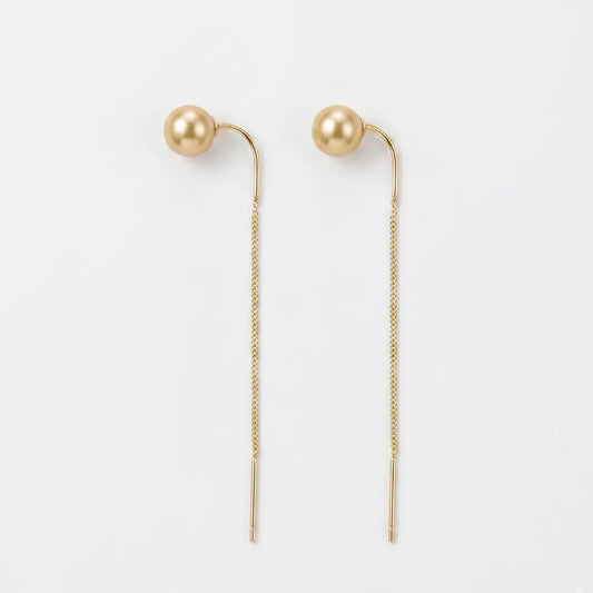 Cercei Golden Pearl cu Fir