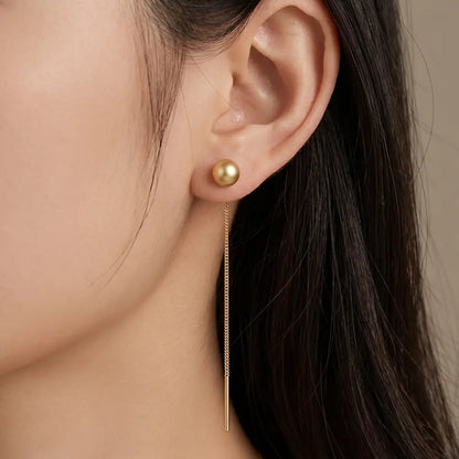 Cercei Golden Pearl cu Fir