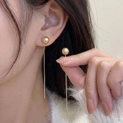 Cercei Golden Pearl cu Fir