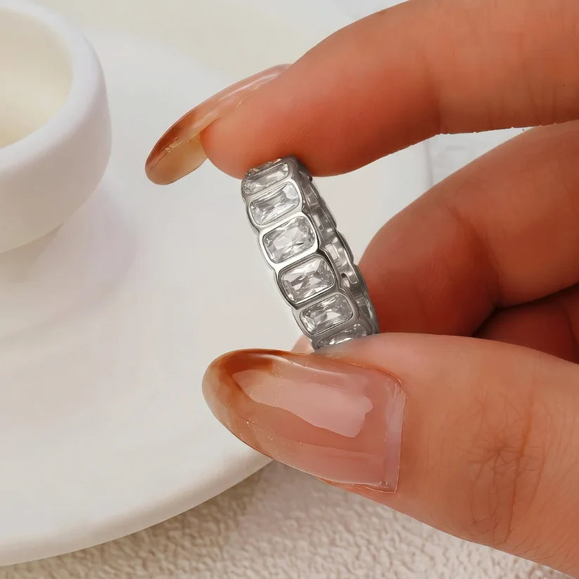 Inel Crystal Ice Silver