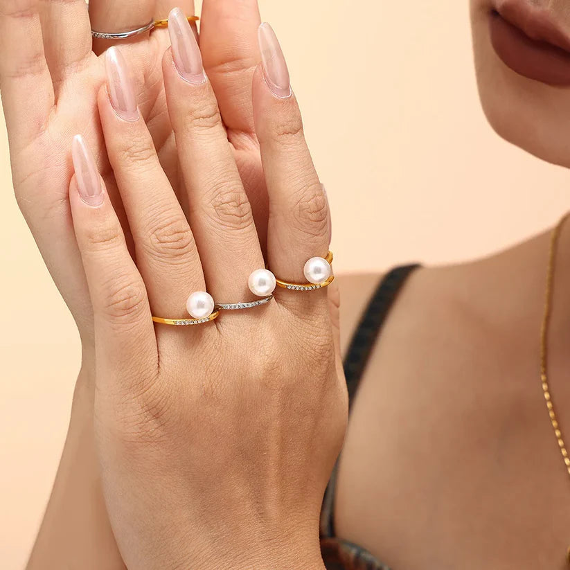 Inel Golden Pearl