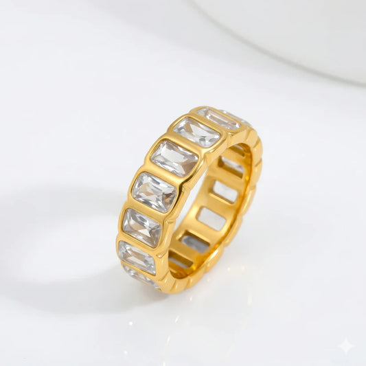 Inel Crystal Ice Golden