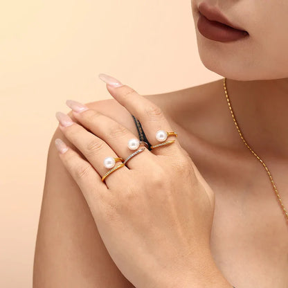Inel Golden Pearl