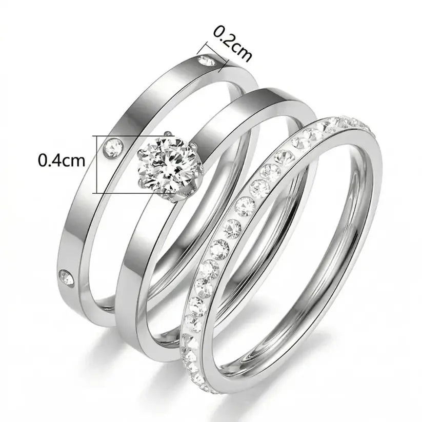 Inel Silver Trio